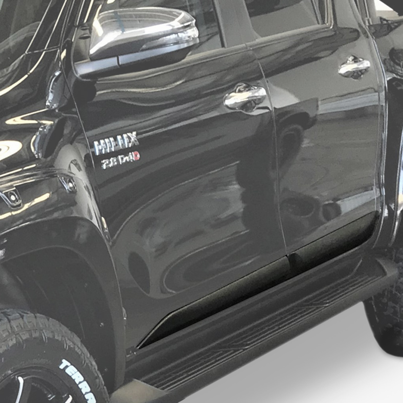 Hilux 09/2018 + Door Protector trims Black Textured